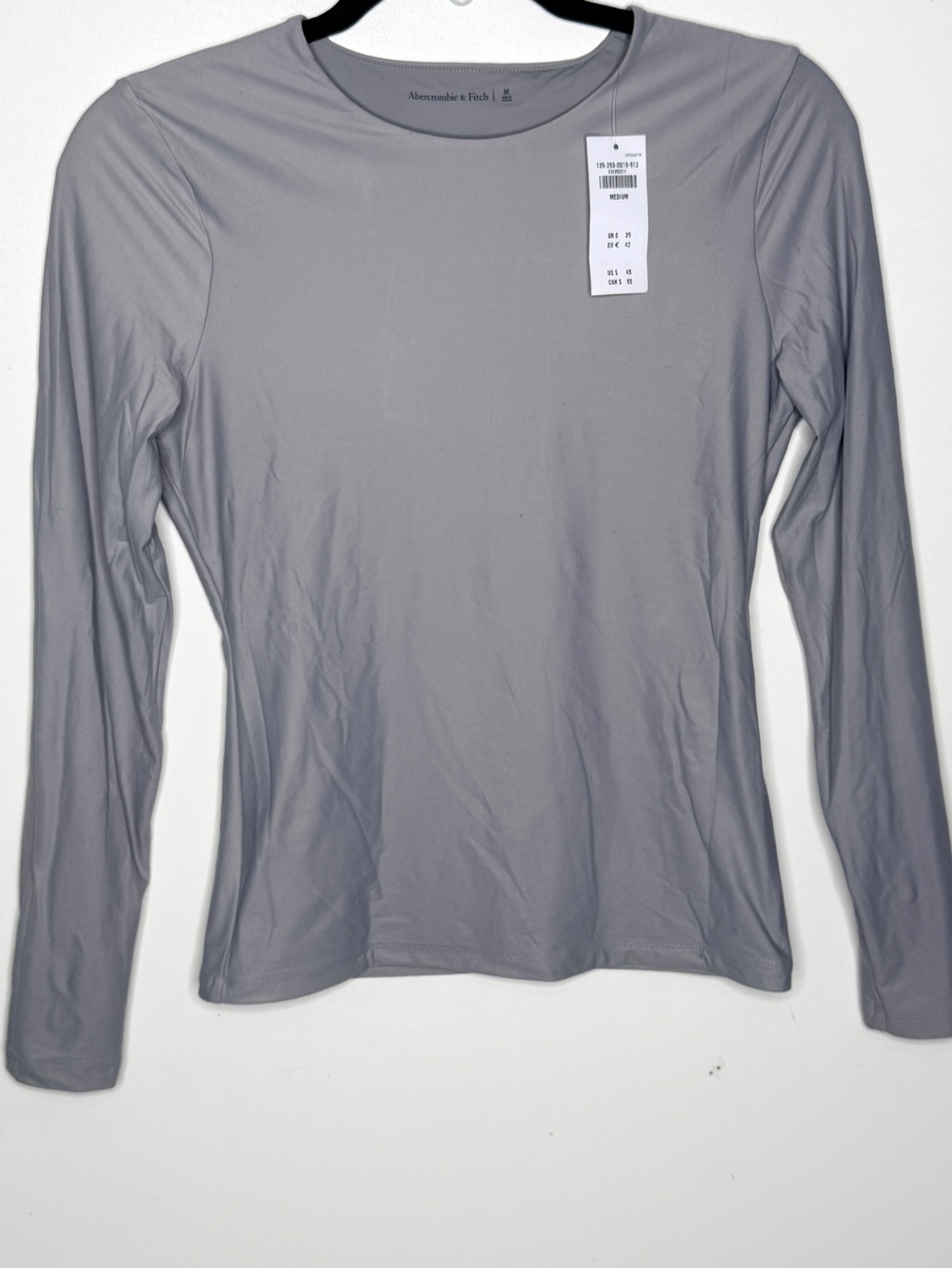 abercrombie & fitch gray double layered long sleeve shirt medium